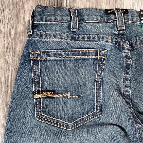 NWT Ariat Jeans Mens 32x34 M7 Slim Straight Rebar Work Western Durastretch - Picture 8 of 9